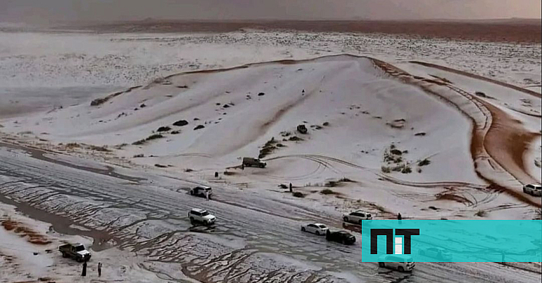 Neve na Arábia Saudita? Deserto de Al-Jawf está pintado de branco – NiT
 #ÚltimasNotícias #Portugal