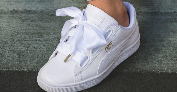 tenis puma com laco de cetim