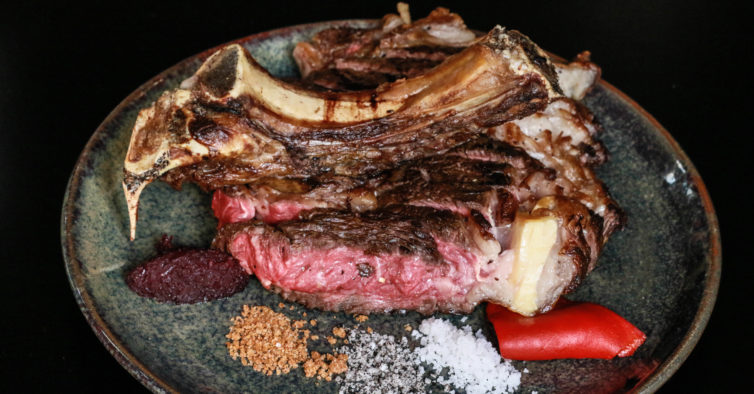 rib beef & wine
