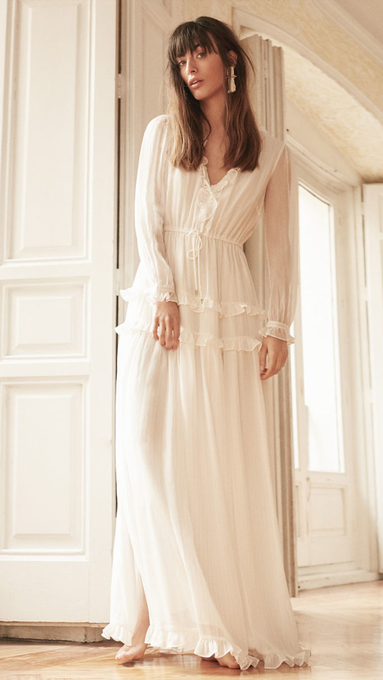 Vestido branco best sale comprido