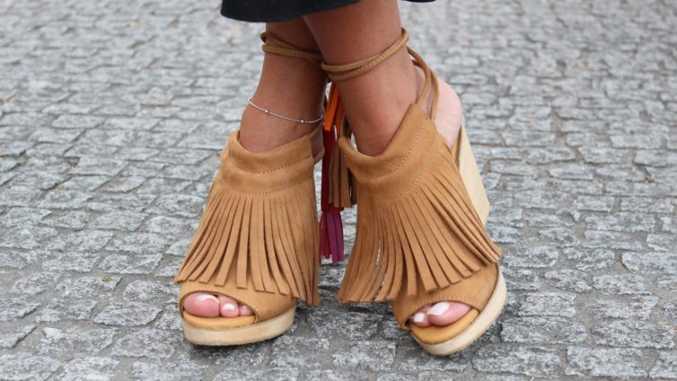 sandalias cunha