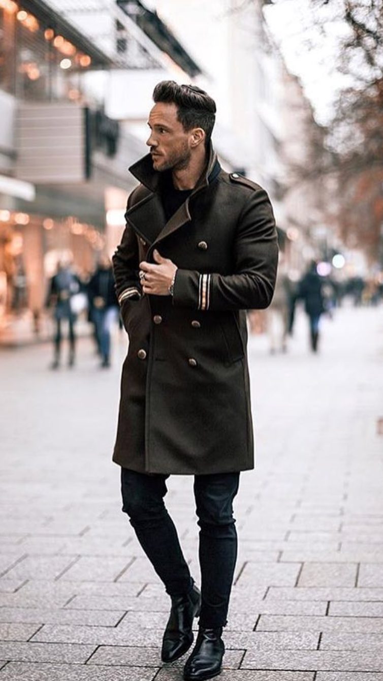 Sobretudo estilo best sale militar
