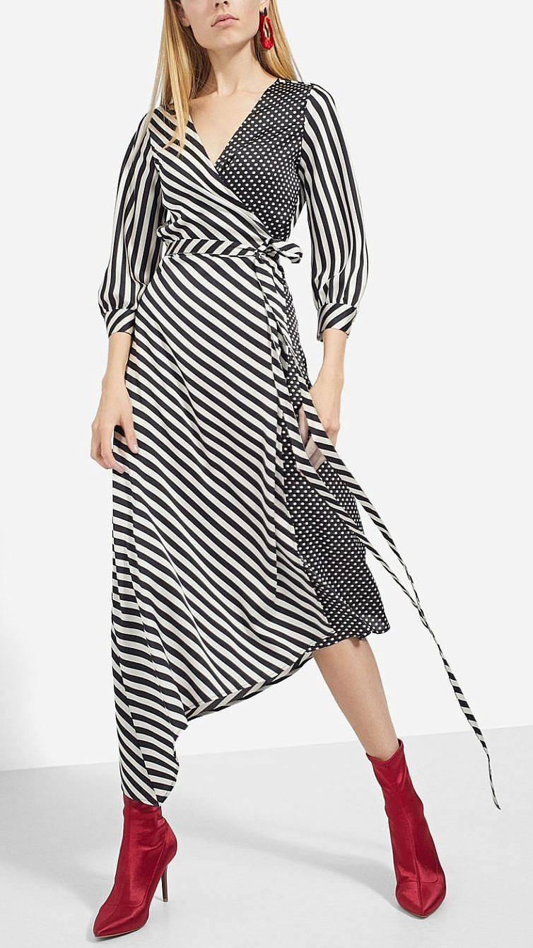 vestido vermelho stradivarius