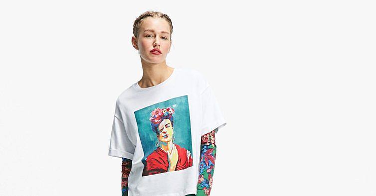 T shirt frida kahlo zara hot sale