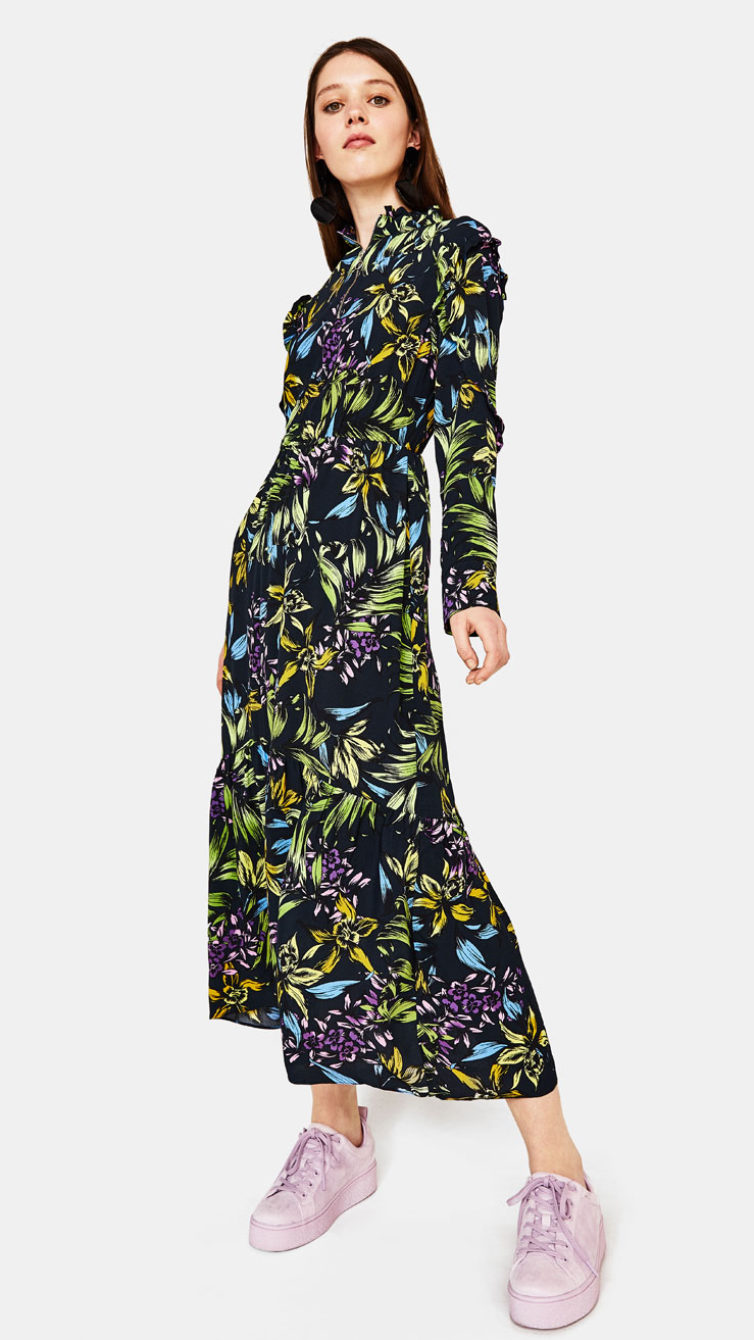 Bershka vestidos best sale compridos