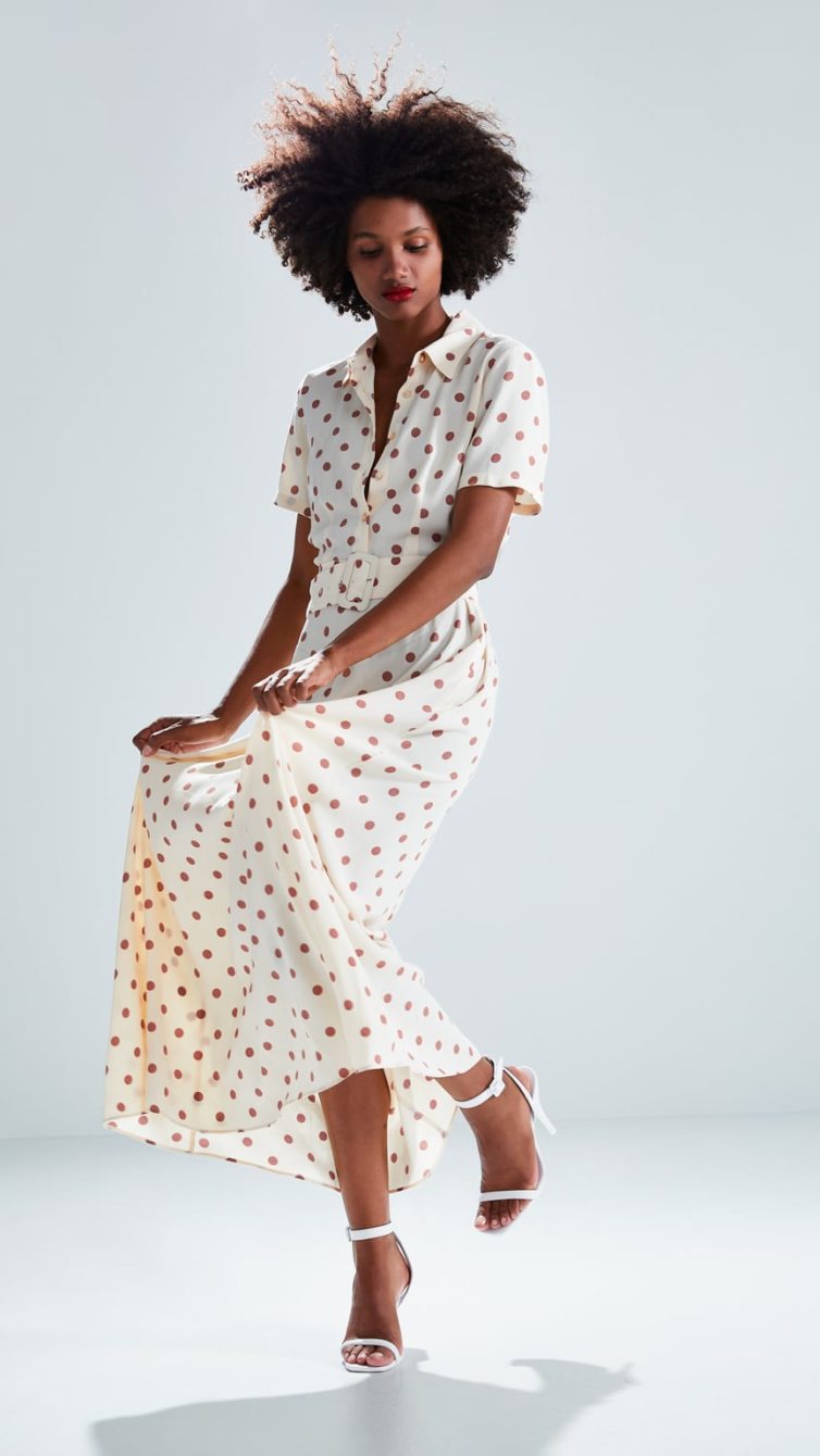 Vestido shop bolas zara
