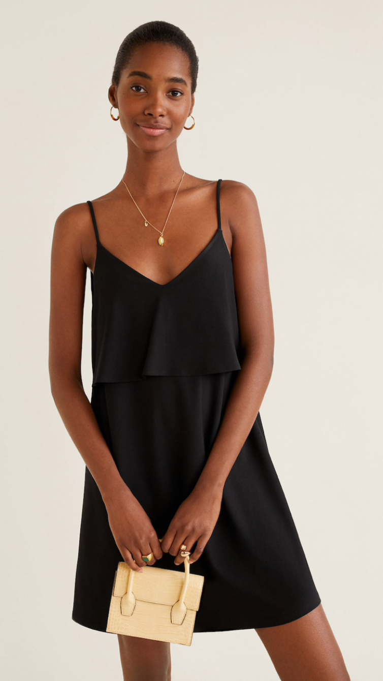 Vestido preto mango 2025