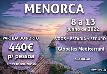 Esta viagem imperdível para Menorca só custa 440€ — já inclui voo e hotel
