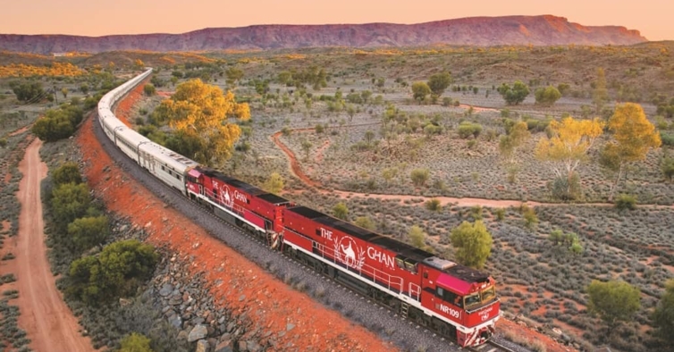 The Ghan: o luxuoso comboio que o levará numa incrível viagem pelo deserto australiano