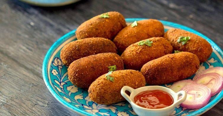 Croquetes de cogumelos e vegetais