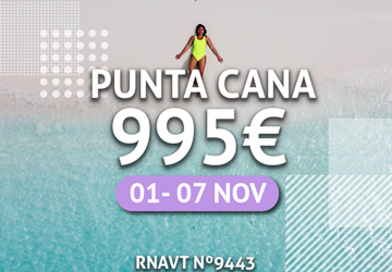Temos uma semana incrível em Punta Cana por 995€ com tudo incluído