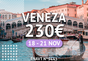 Temos uma viagem para Veneza por apenas 230€ por pessoa (com voo e hotel)