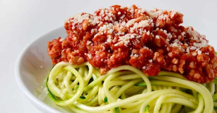 Bolognese courgette