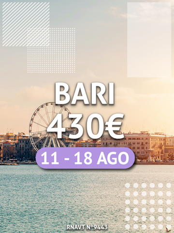 Pára tudo: esta semana em Bari custa apenas 430€ (com voo e hotel)