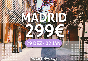 Está sem ideias para o Ano Novo? Esta viagem para Madrid custa apenas 299€