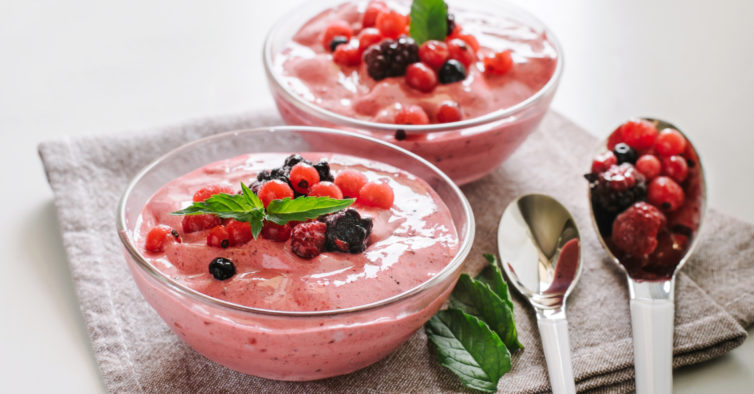 Mousse de frutos vermelhos
