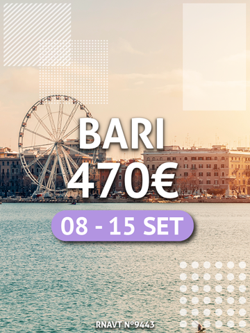 É a loucura: esta semana em Bari custa 470€ (com voo e hotel)