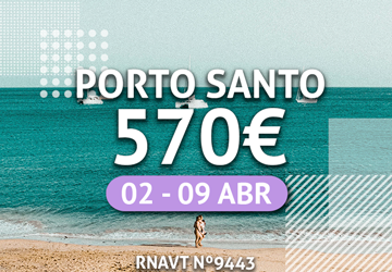 Olá, férias da Páscoa: temos uma semana em Porto Santo por 570€ (com voos e hotel)