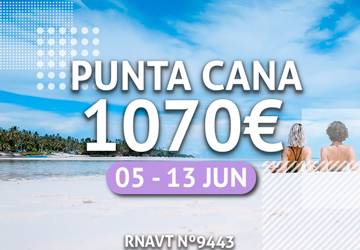 O paraíso nunca esteve tão perto: temos 7 noites em Punta Cana por 1070€