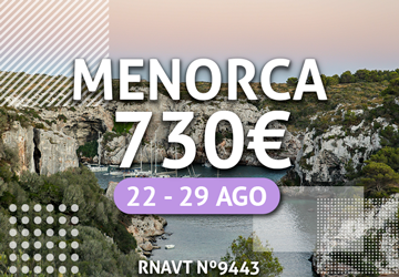 Prepare-se para uma semana imperdível em Menorca por 730€
