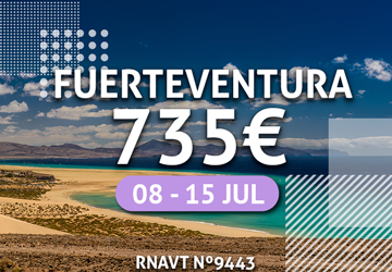 Já está a pensar no verão? Temos um pacote tudo incluído para Fuerteventura por 735€