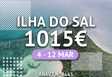 Esta semana na Ilha do Sal custa apenas 1015€ com tudo incluído