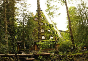 O hotel encantado no meio de uma floresta que parece ter sido construído por hobbits
