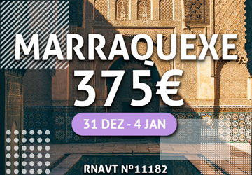 Celebre o ano novo em Marraquexe por apenas 375€