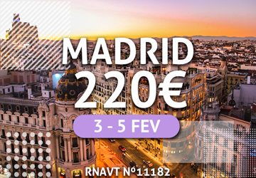 Temos um fim de semana exclusivo em Madrid por apenas 220€