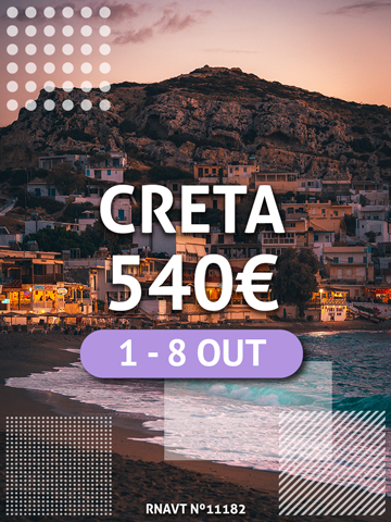 A maior ilha da Grécia está à sua espera por apenas 540€ com tudo incluído
