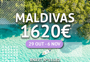 Imperdível: temos uma semana nas Maldivas por 1620€ com tudo incluído