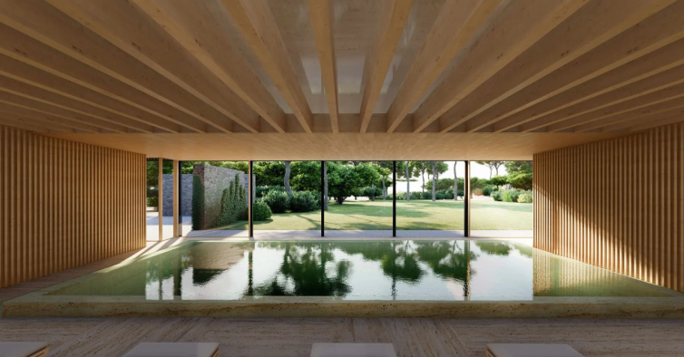 A piscina interior